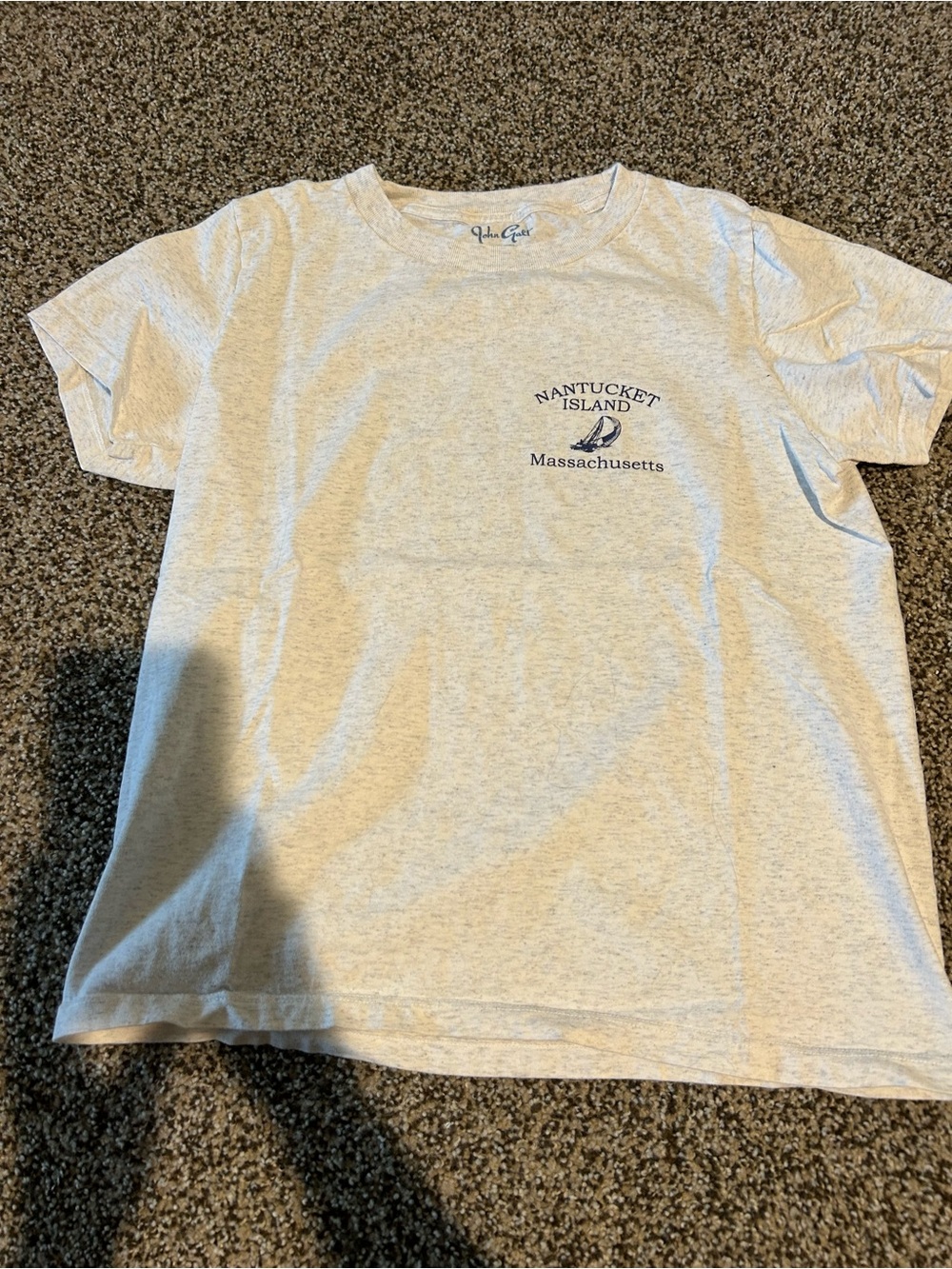 Brandy Melville Nantucket Island Graphic Tee - Light Gray